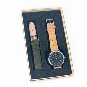 Natural Cork watch Unisex fashion Watch WA-417-BOX-A/B/Cwith box