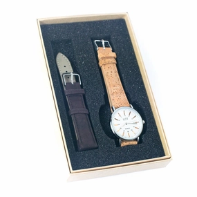 Natural Cork watch Unisex fashion Watch WA-418-BOXwith box