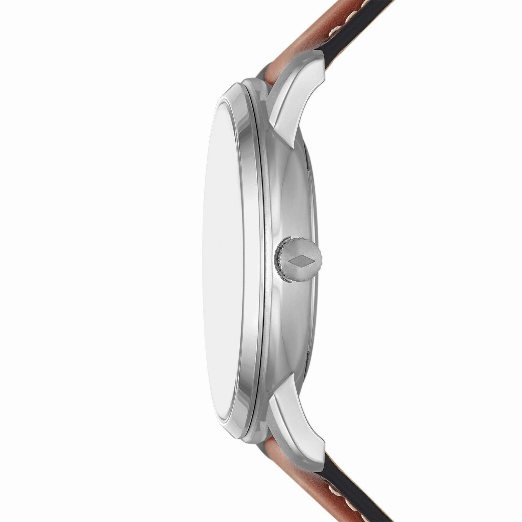 Neutra Minimalist Multifunction Brown Leather Watch