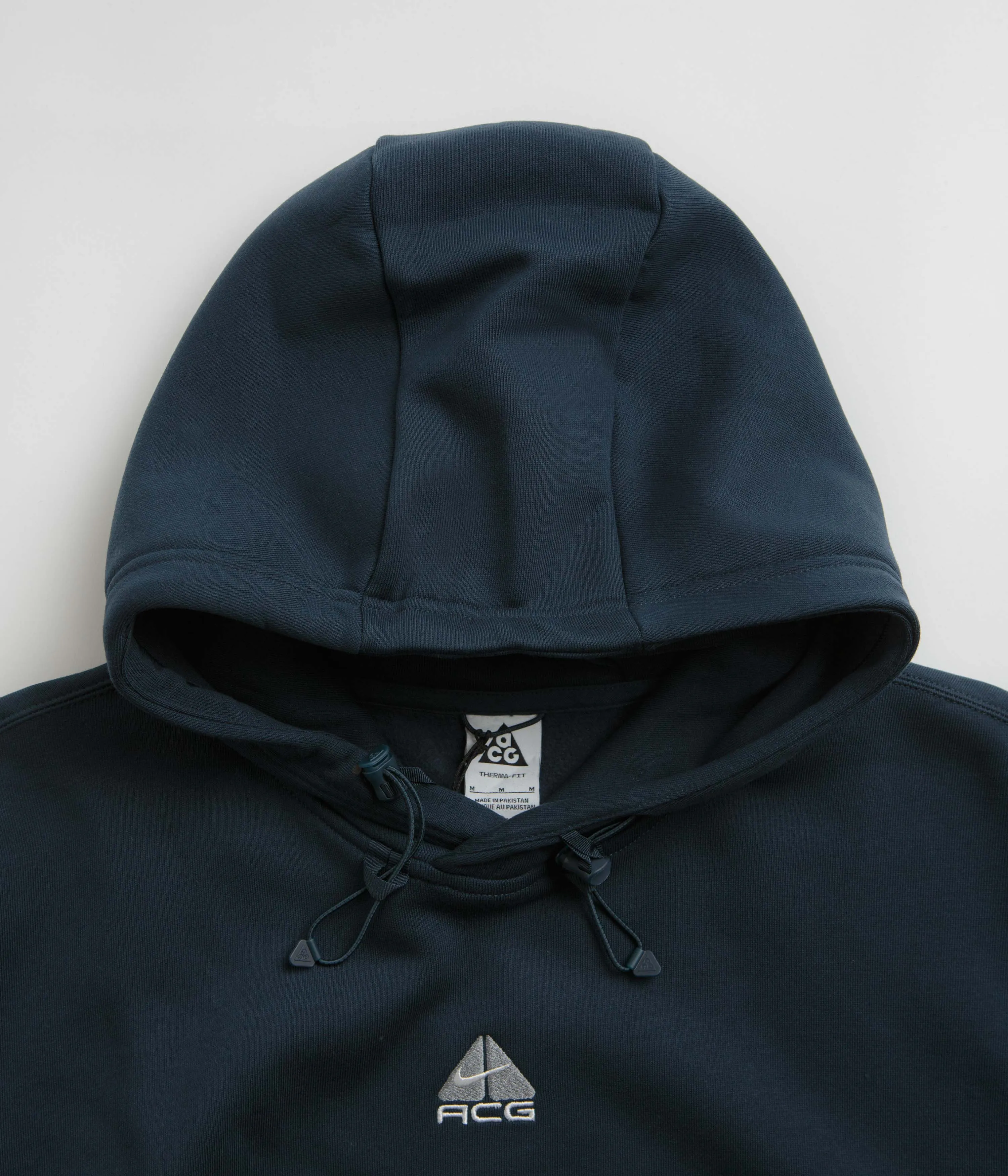 Nike ACG Therma-FIT Fleece Hoodie - Armory Navy / Black / Summit White Nike ACG Outdoor Clothing