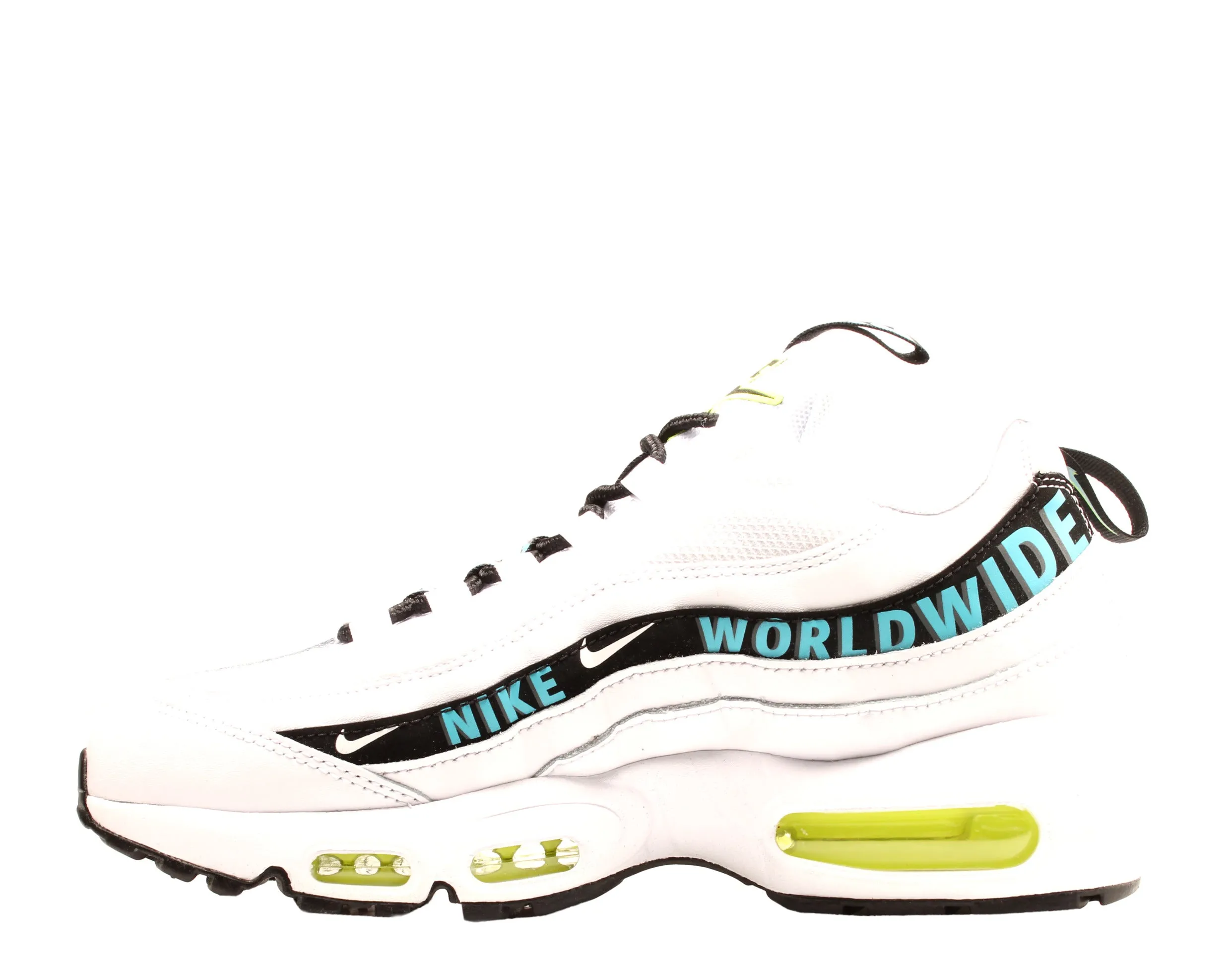 Nike Air Max 95 SE White/Blue Fury-Volt-Black Men's Running Shoes CT0248-100