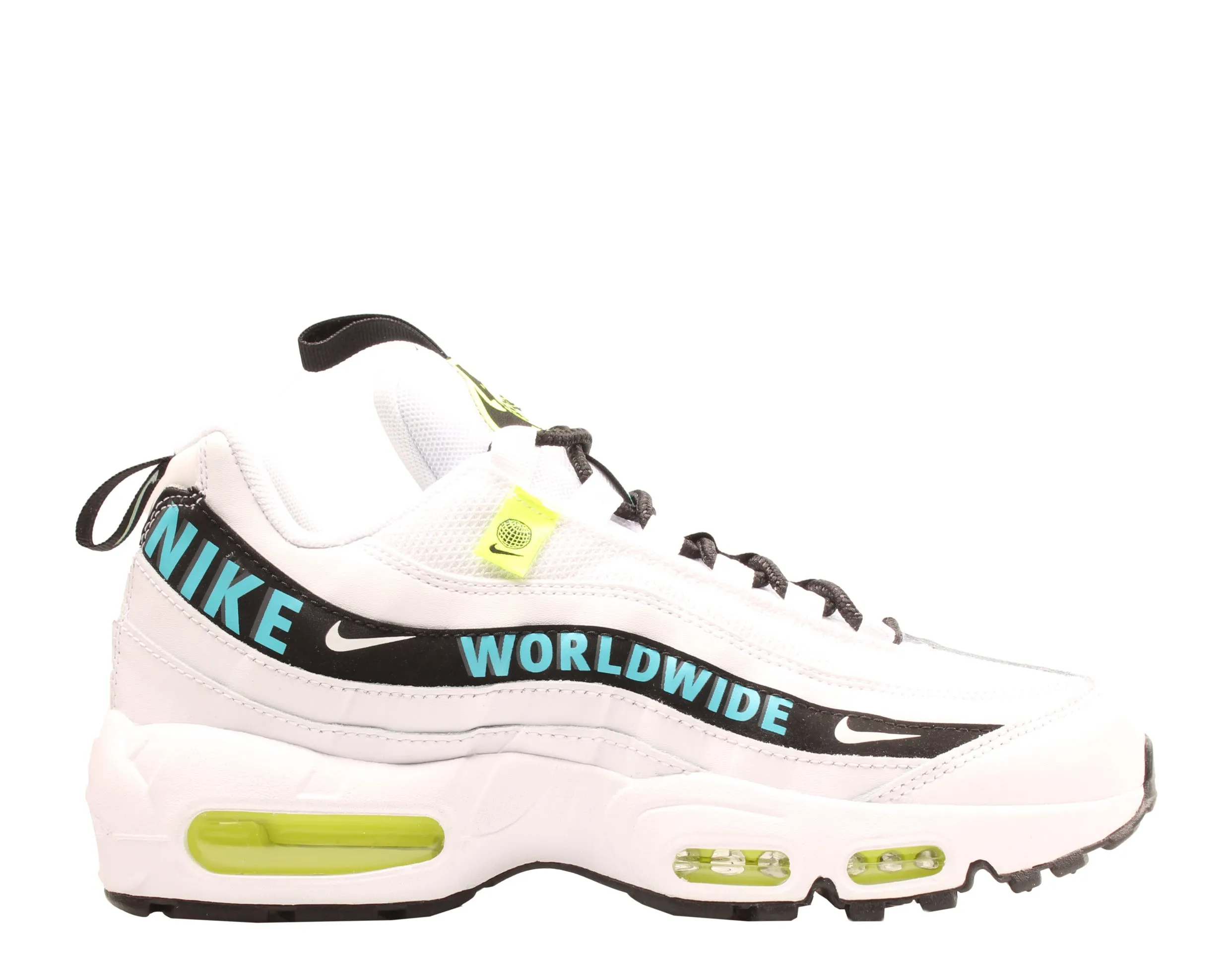 Nike Air Max 95 SE White/Blue Fury-Volt-Black Men's Running Shoes CT0248-100