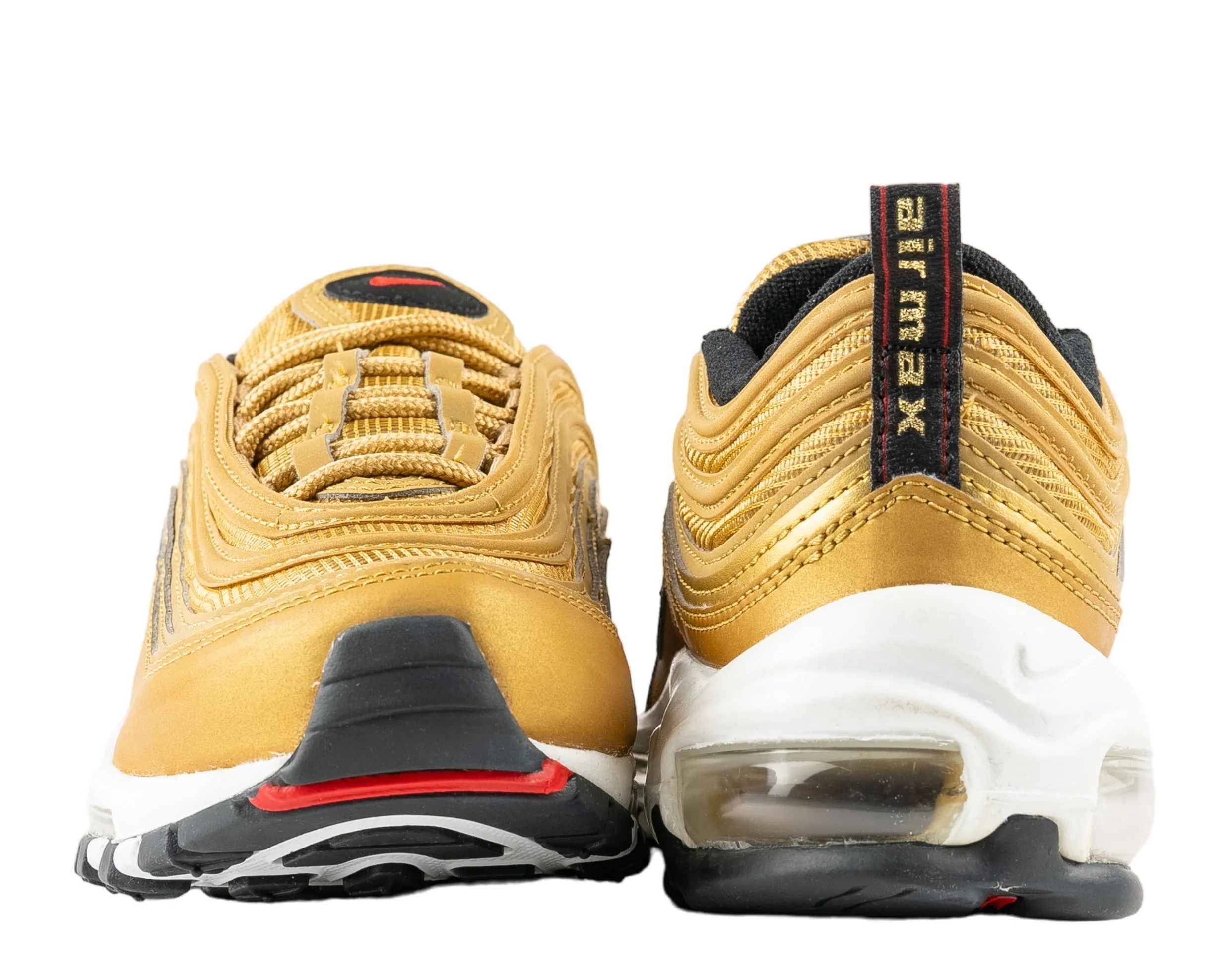 Nike Air Max 97 OG Golden Bullet/Varsity Red Women's Running Shoes DQ9131-700