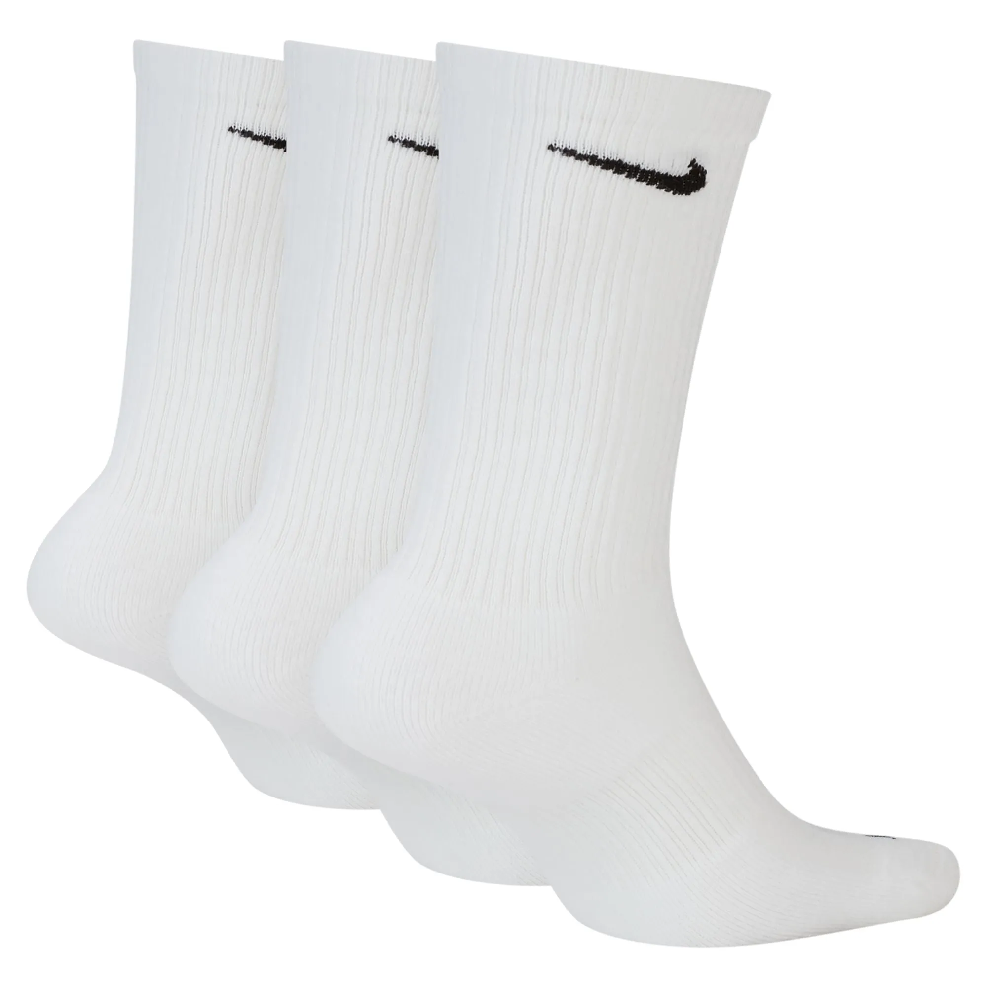 Nike Everyday Cush Crew Socks 3 Pack - White/Black Clothing_Nike-Sb