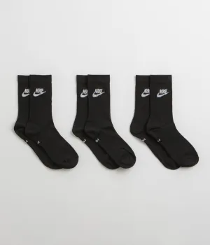 Nike Everyday Essential Crew Socks (3 Pair) - Black / White / White Nike Sportswears