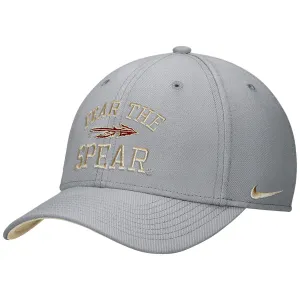Nike Fear the Spear Rise Structured Swooshflex Cap - Wolf Grey Nike Hats