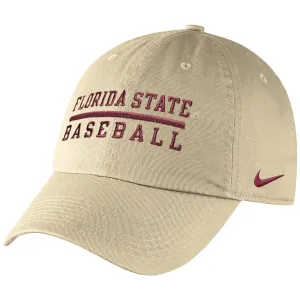 Nike Florida State Baseball Adjustable Campus Cap - Vegas Gold Nike Hats