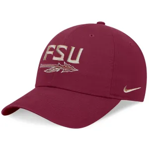 Nike FSU Spear Structured Adjustable Cap - Garnet