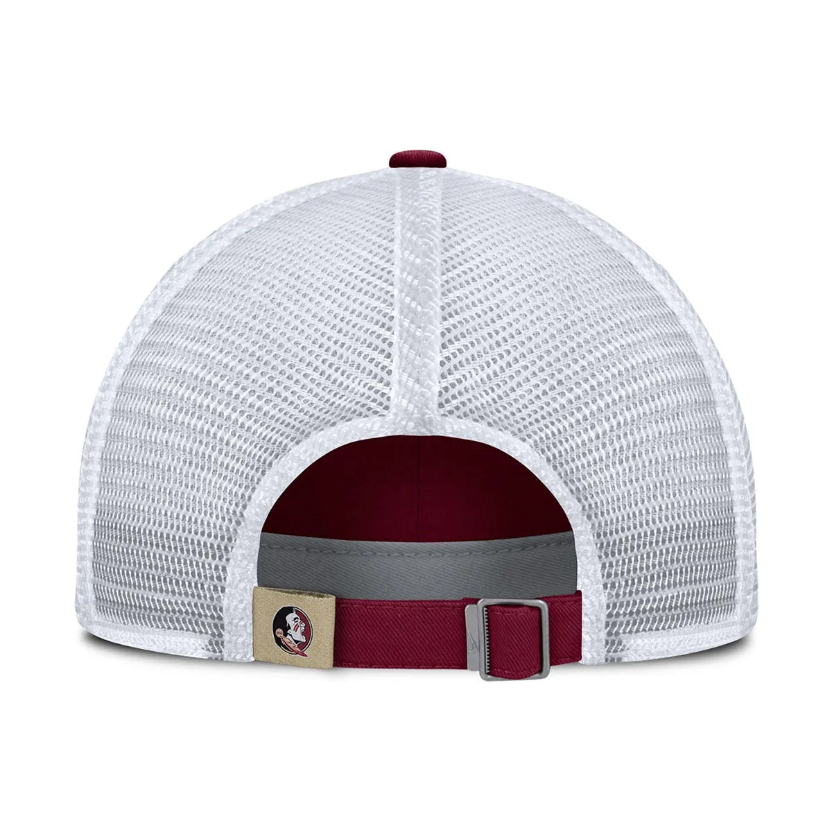Nike Interlocking FS Baseball Diamond Design Adjustable Unstructured Trucker - Garnet/White Nike Hats