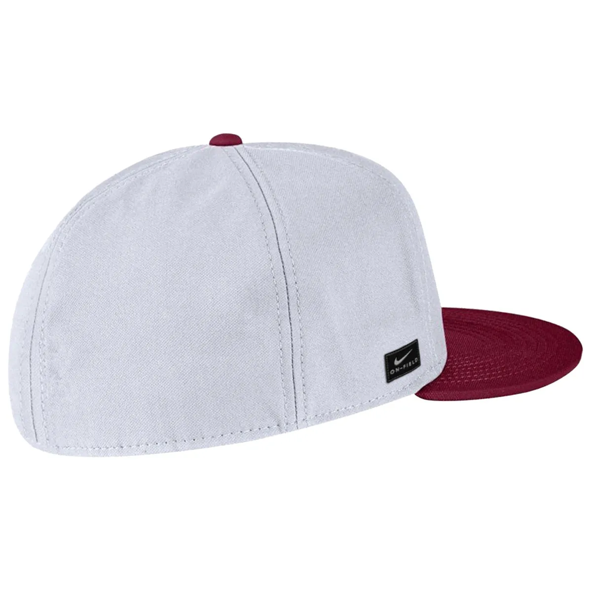 Nike Interlocking FS Logo Dri-fit True Fitted Baseball Cap - White/Garnet