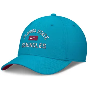 Nike Men's Florida State Seminoles Swooshflex Rise Cap - Turquoise