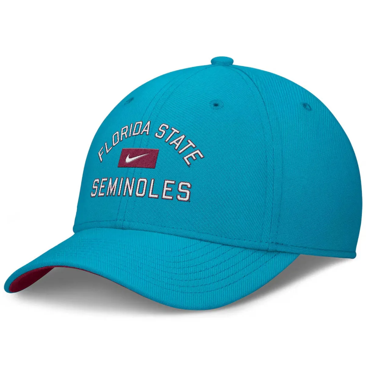 Nike Men's Florida State Seminoles Swooshflex Rise Cap - Turquoise