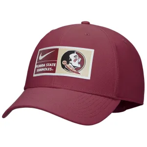 Nike Men's Florida State Seminoles/Seminole Logo Patch Adjustable Dri-fit Club Structured Cap - Garnet