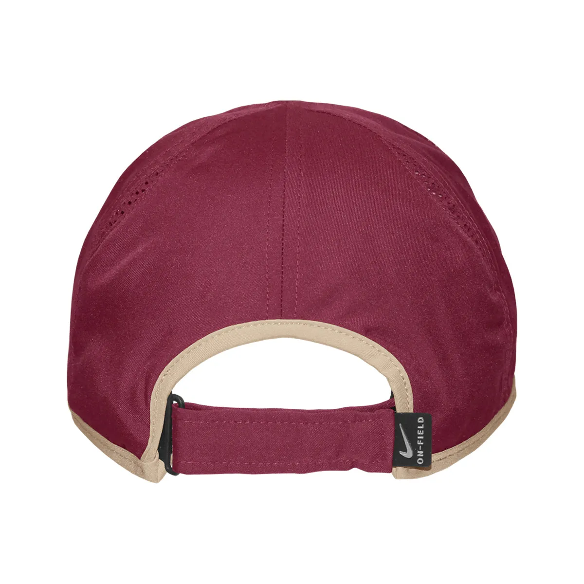 Nike Men's Seminole Logo Adjustable Dri-fit Unstructured Featherlight Club Cap - Garnet