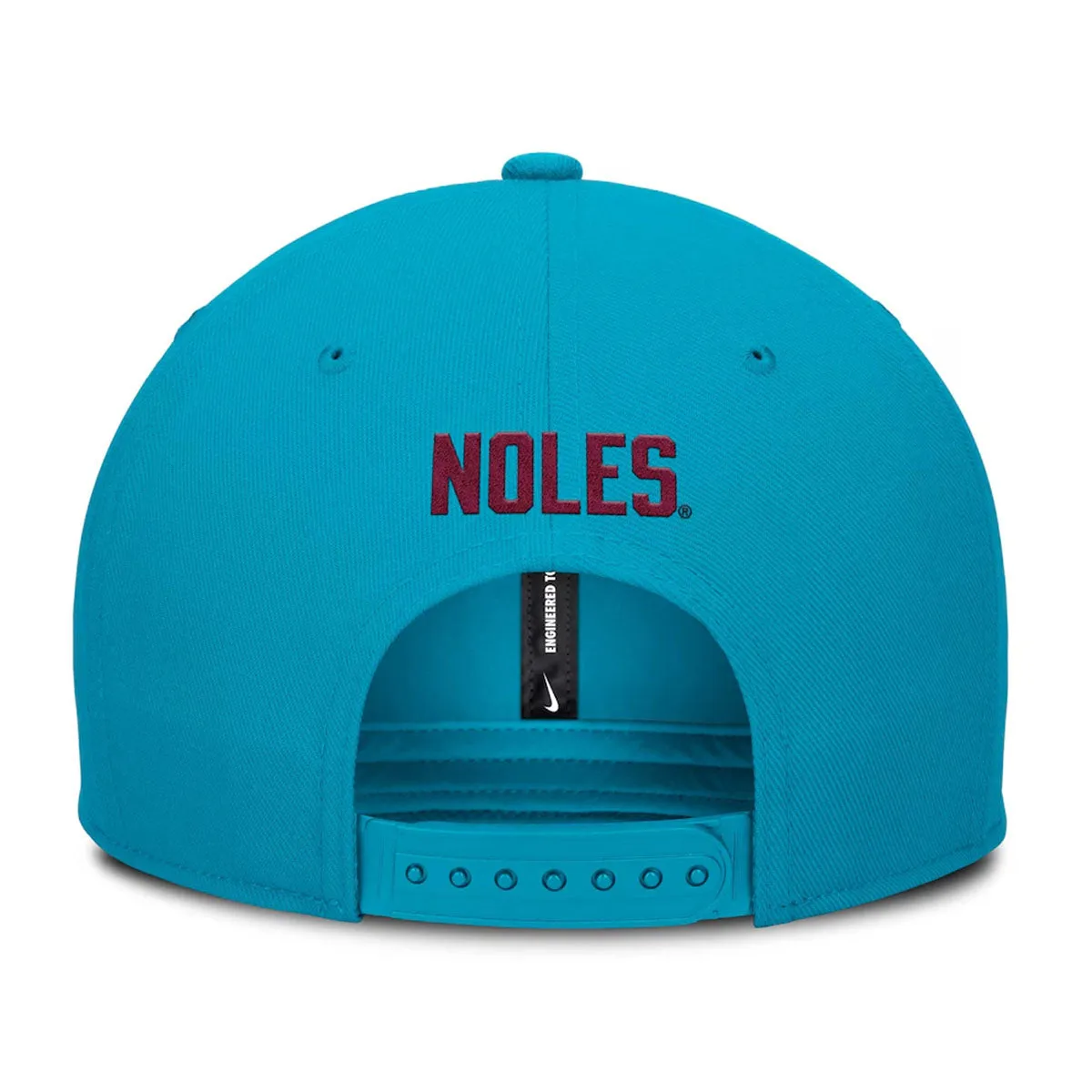 Nike Men's Stacked FSU Adjustable Flat Brim Snapback Cap - Turquoise Nike Hats