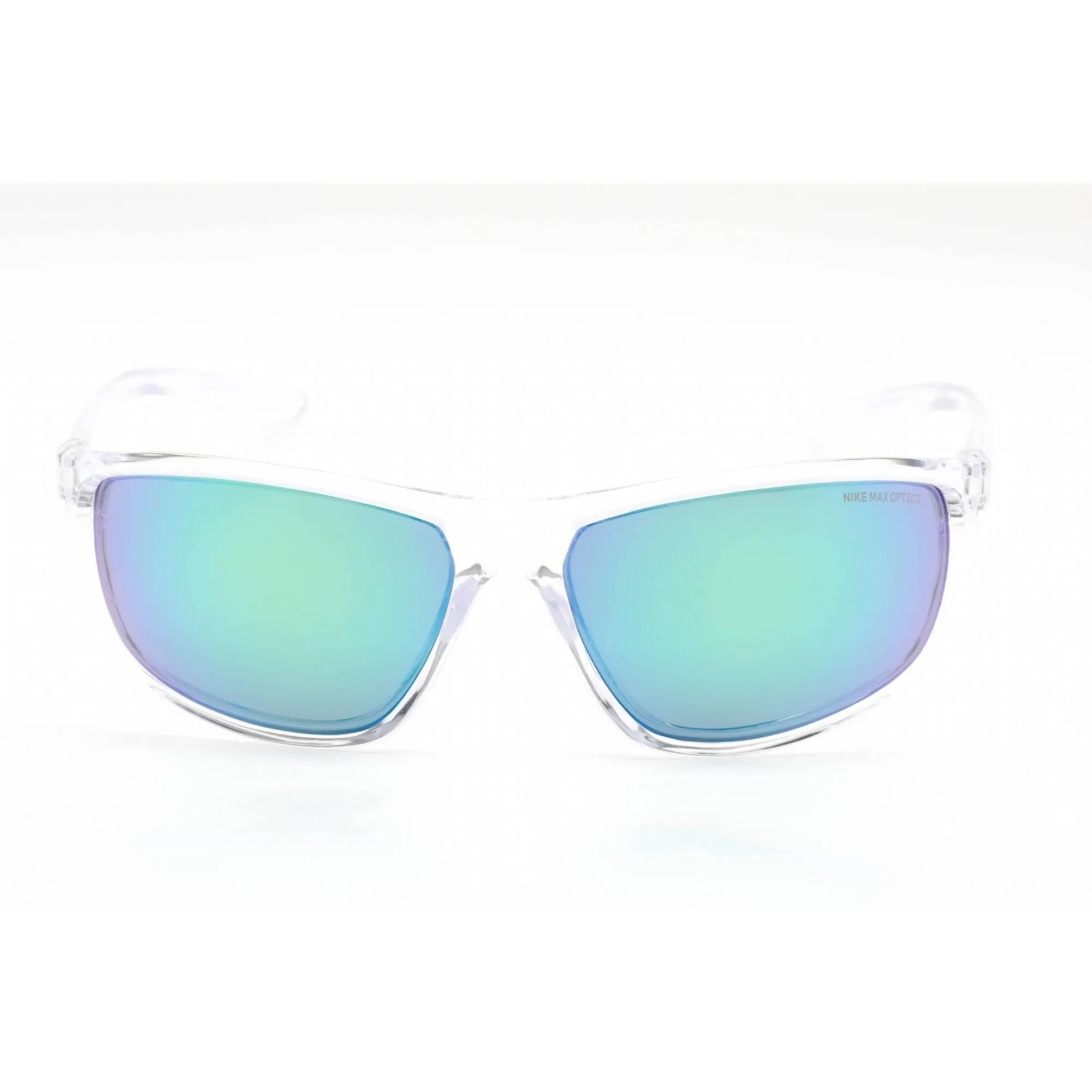 Nike Men's Sunglasses - Clear/Grey Plastic Frame Green Lens | ADRENALINE M EV1113 901 Nike Sunglasses