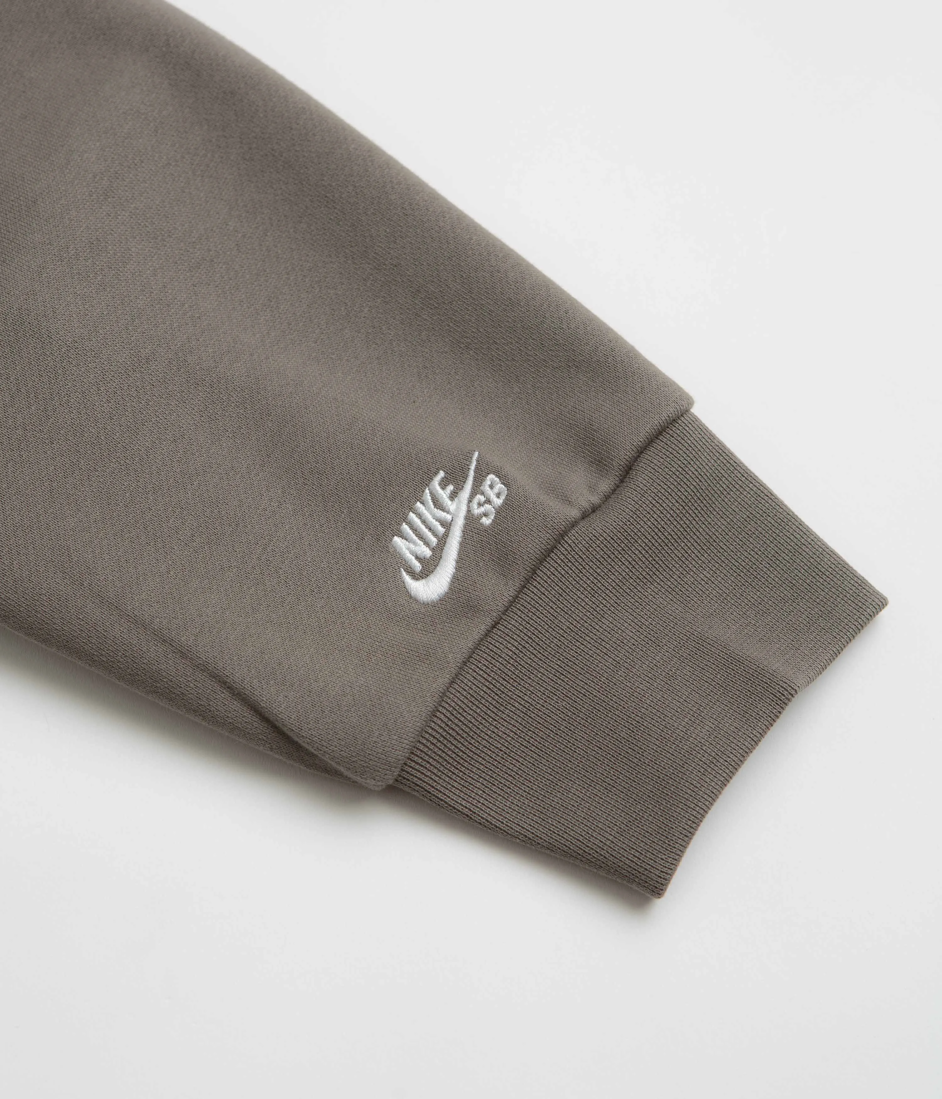 Nike SB Pool Airs Full Zip Hoodie - Cave Stone / White Nike SB Clothing