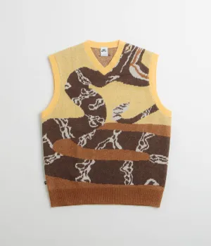 Nike SB Snake Sweater Vest - Celestial Gold / Light British Tan Nike SB Clothing
