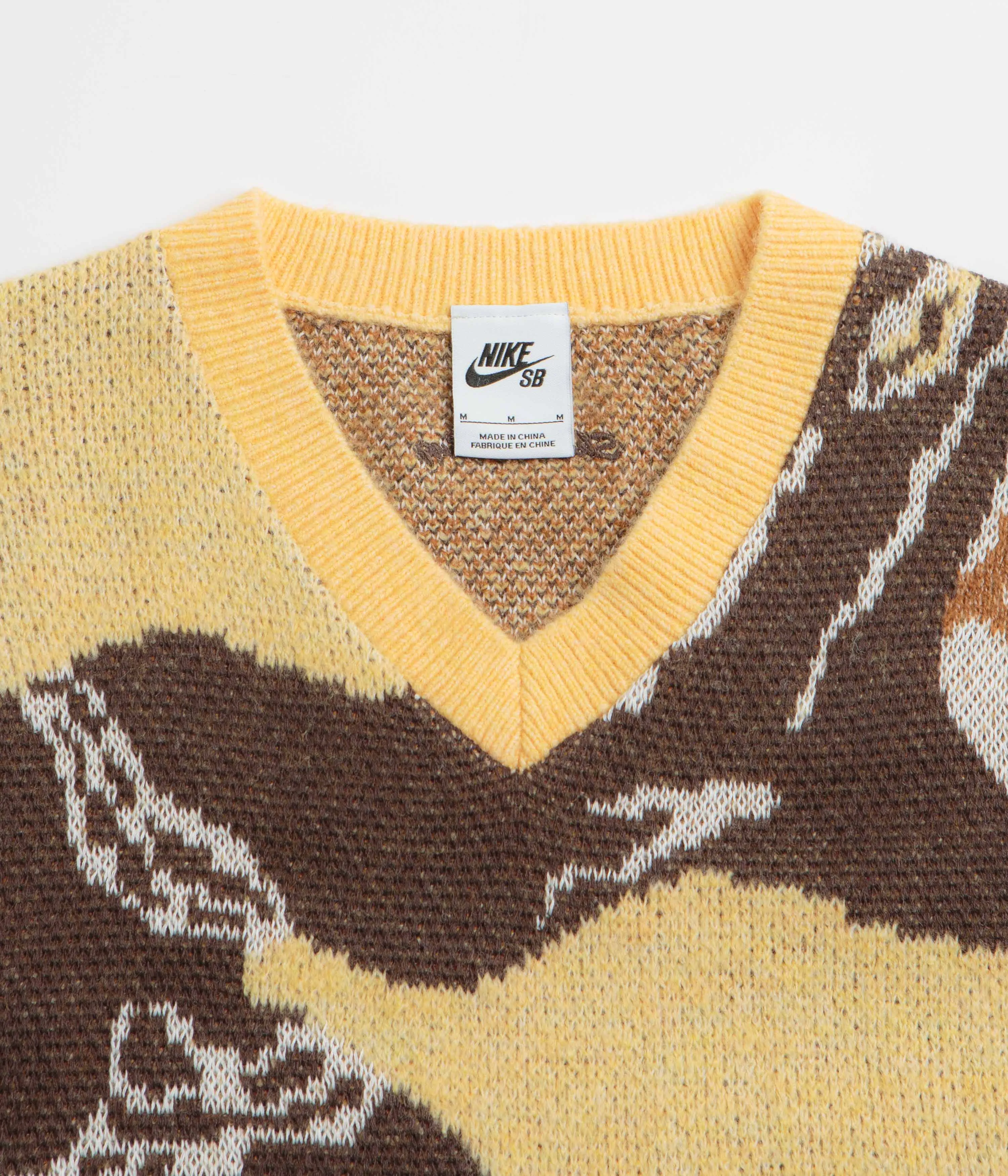 Nike SB Snake Sweater Vest - Celestial Gold / Light British Tan Nike SB Clothing