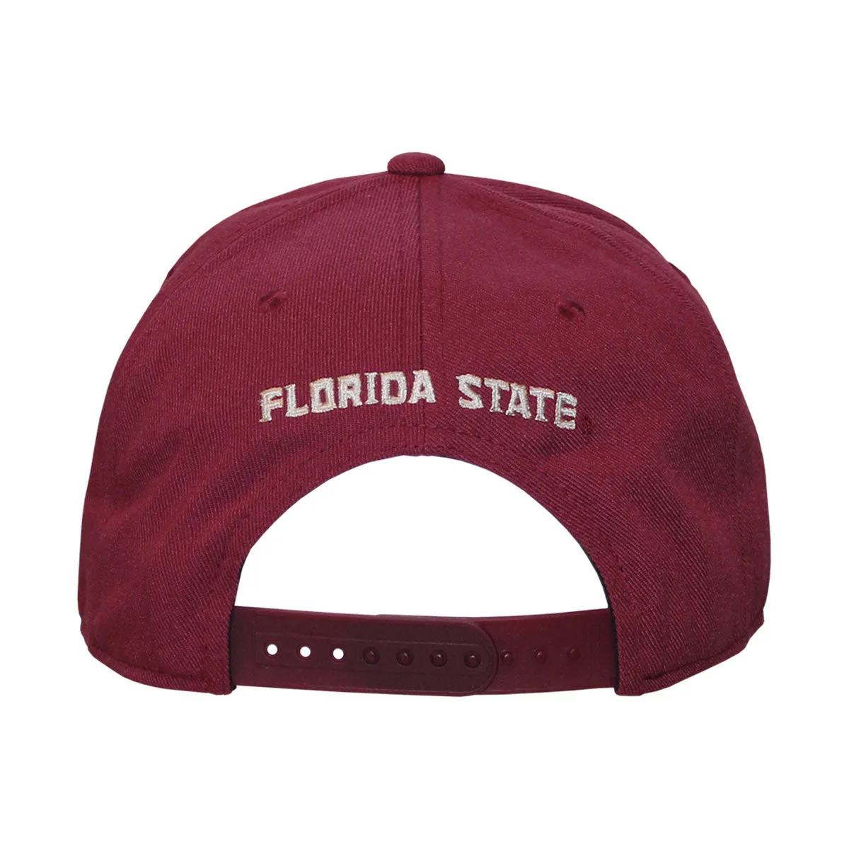 Nike Seminole Logo Adjustable Structured Flatbill Snapback Cap - Garnet Nike Hats