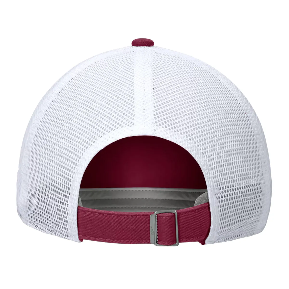 Nike Seminole Logo Patch Unstructured Mesh Club Trucker Cap - Garnet/White