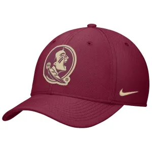 Nike Seminole Logo Structured Swooshflex Cap - Garnet