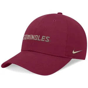 Nike Seminoles Adjustable Unstructured Club Cap - Garnet Nike Hats