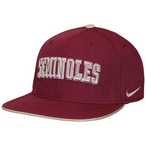 Nike Seminoles Pro Square Flat Bill Adjustable Cap - Garnet Nike Hats
