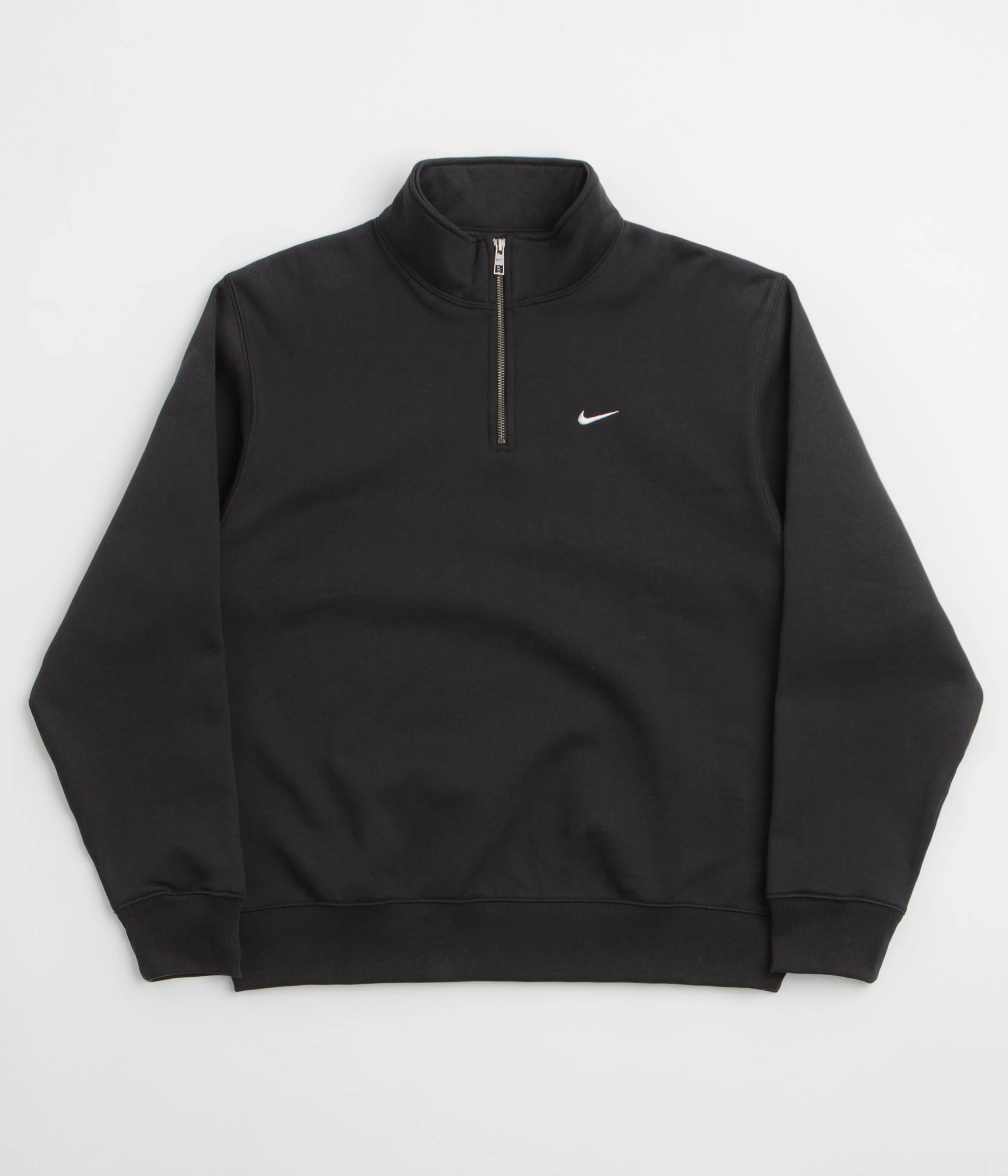 Nike Solo Swoosh 1/4 Zip Sweatshirt - Black / White Nike Sportswears