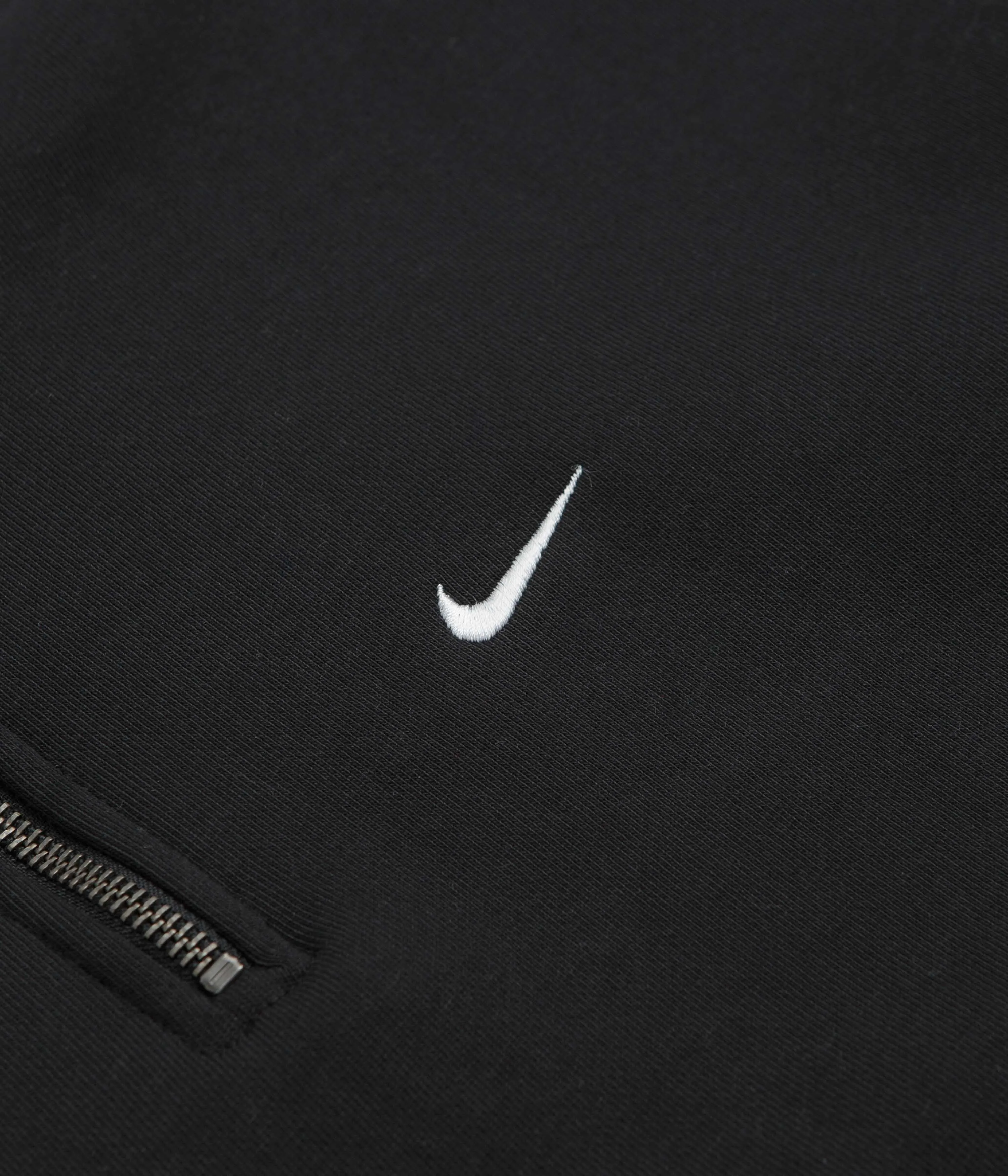 Nike Solo Swoosh 1/4 Zip Sweatshirt - Black / White Nike Sportswears