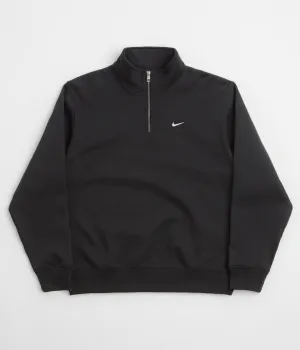 Nike Solo Swoosh 1/4 Zip Sweatshirt - Black / White Nike Sportswears