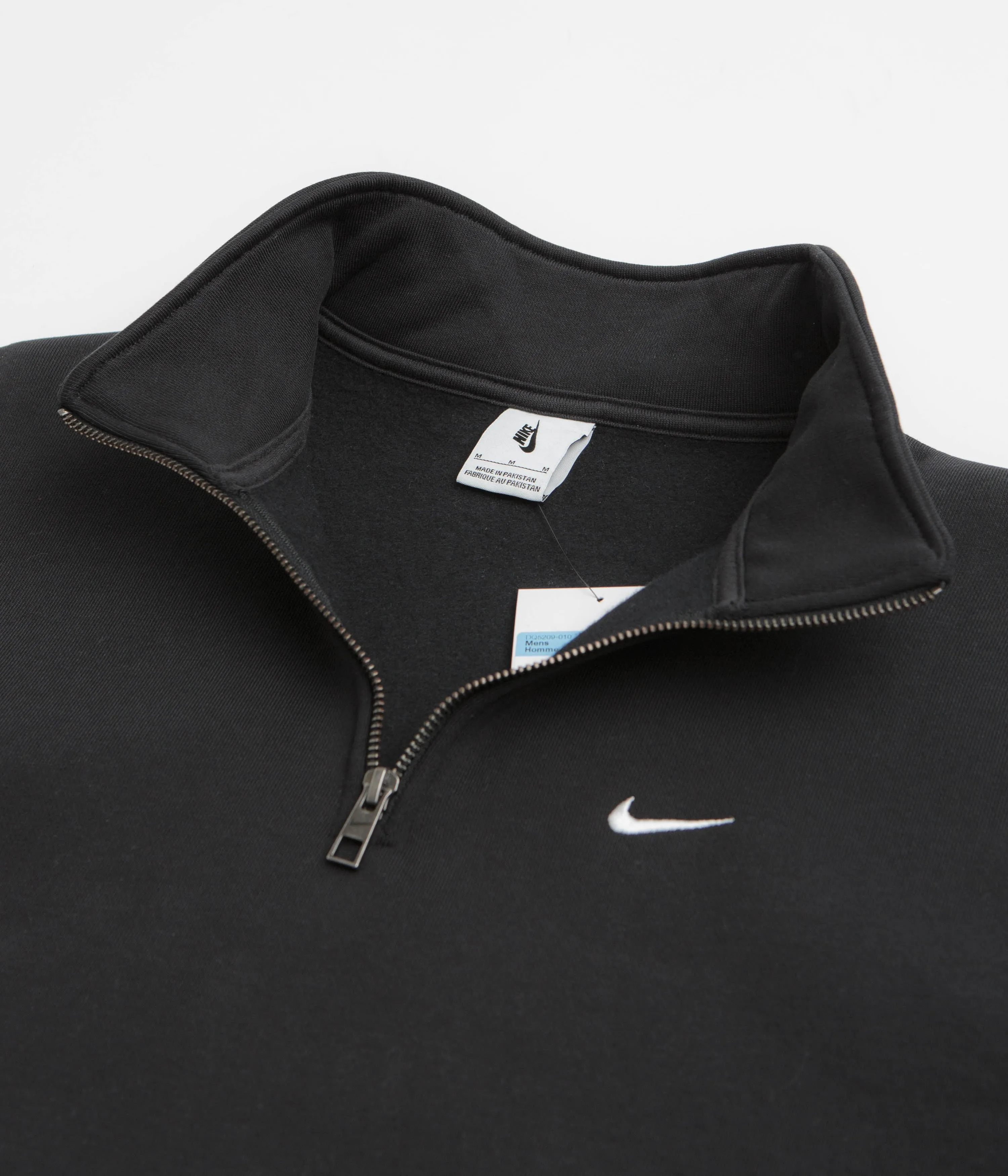 Nike Solo Swoosh 1/4 Zip Sweatshirt - Black / White Nike Sportswears