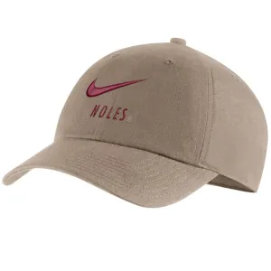 Nike Swoosh Noles Design H86 Adjustable Cap - Khaki Nike Hats