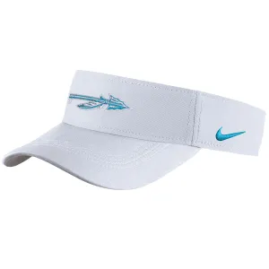 Nike Turquoise Spear Dri-fit Adjustable Visor - White Nike Hats