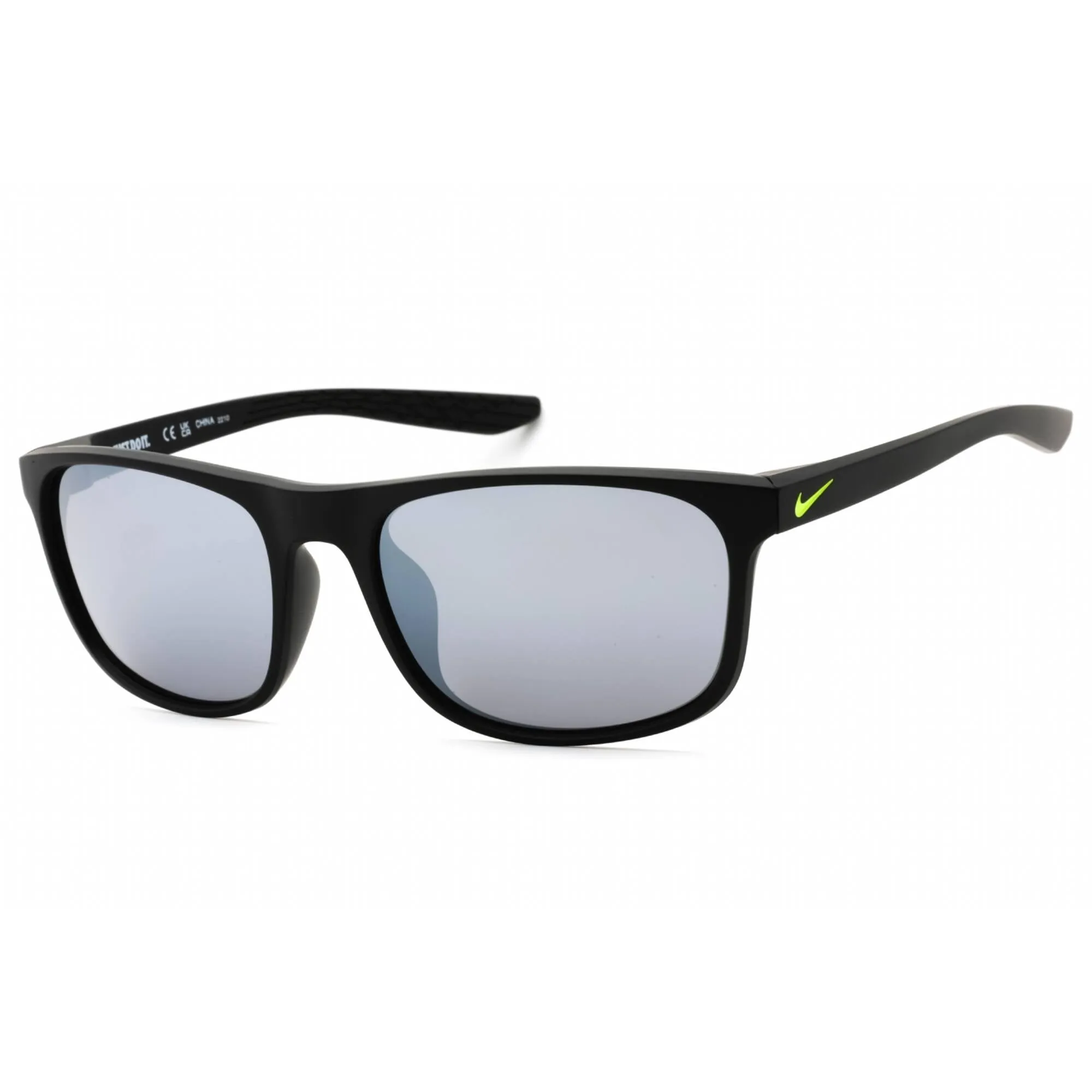 Nike Unisex Sunglasses - Matte Black/Grey Rectangular Frame | NIKE ENDURE FJ2185 011 Nike Sunglasses
