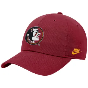 Nike Vault Seminole Logo Dri-fit Club Unstructured Adjustable Hat - Crimson