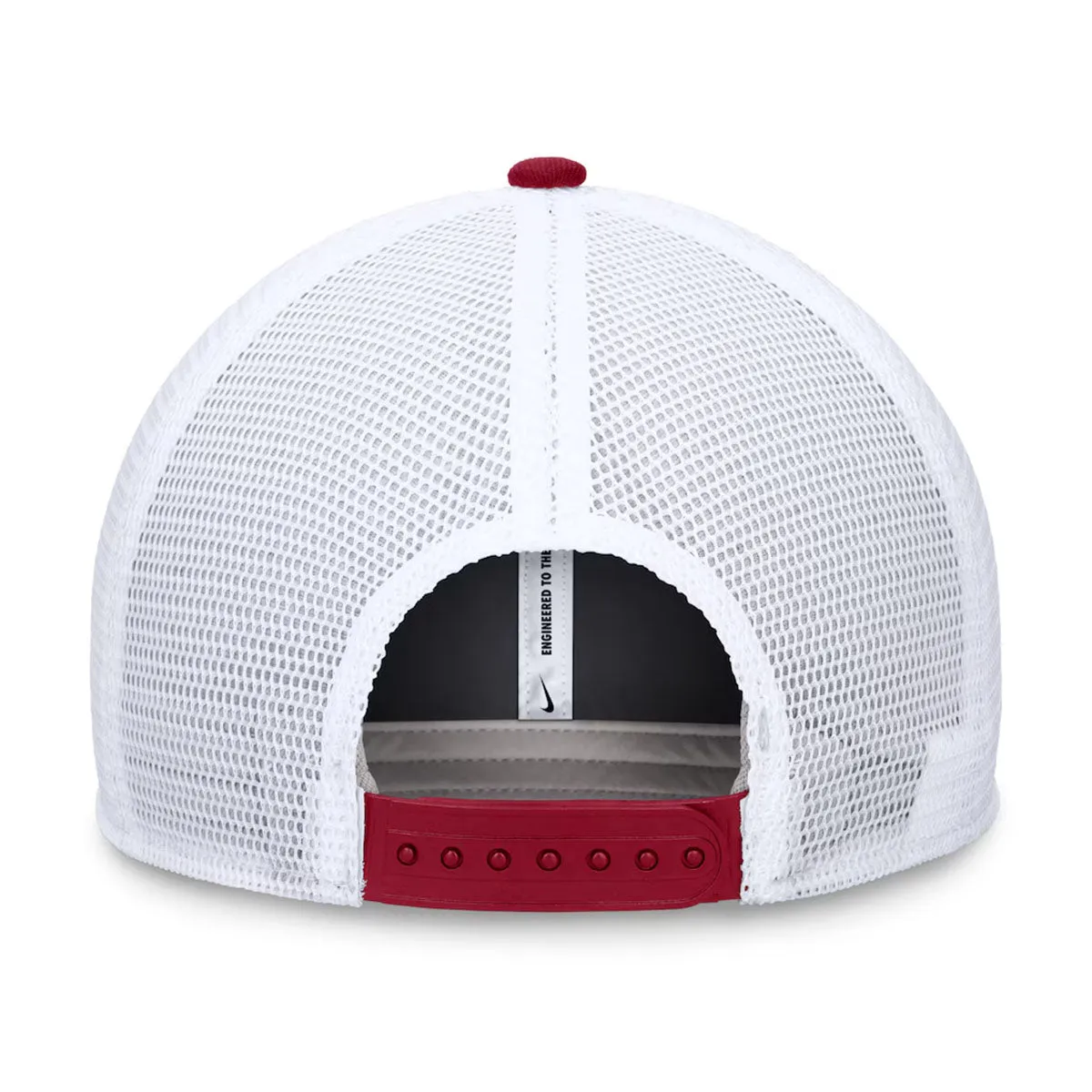 Nike Vault Seminole Logo Patch Rise Structured Adjustable Trucker Cap - Crimson/White Nike Hats