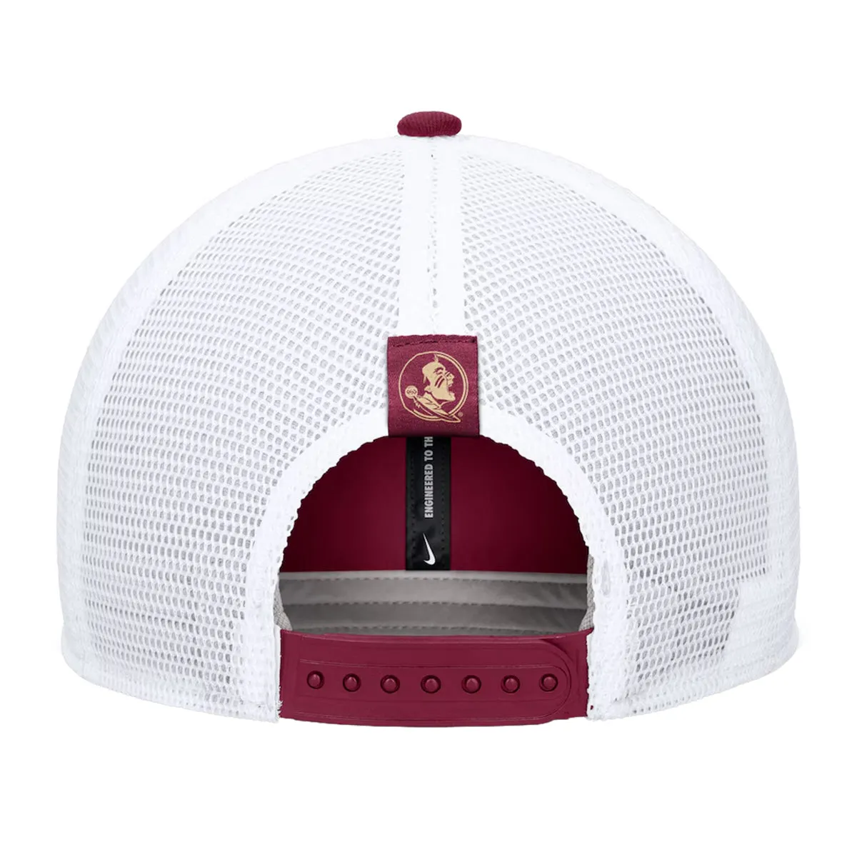 Nike Youth Florida State Adjustable Dri-fit Rise Structured Trucker Cap - Garnet/White Nike Hats