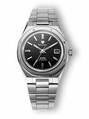 Nivada Grenchen F77 Black With Date Men's Automatic Watch