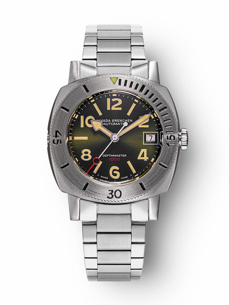 Nivada Grenchen Numerals Date - Depthmaster - 14103A Men's Automatic Watch