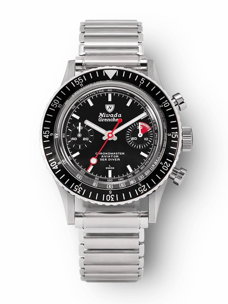 Nivada Grenchen White Lollipop Manual Men's Automatic Watch