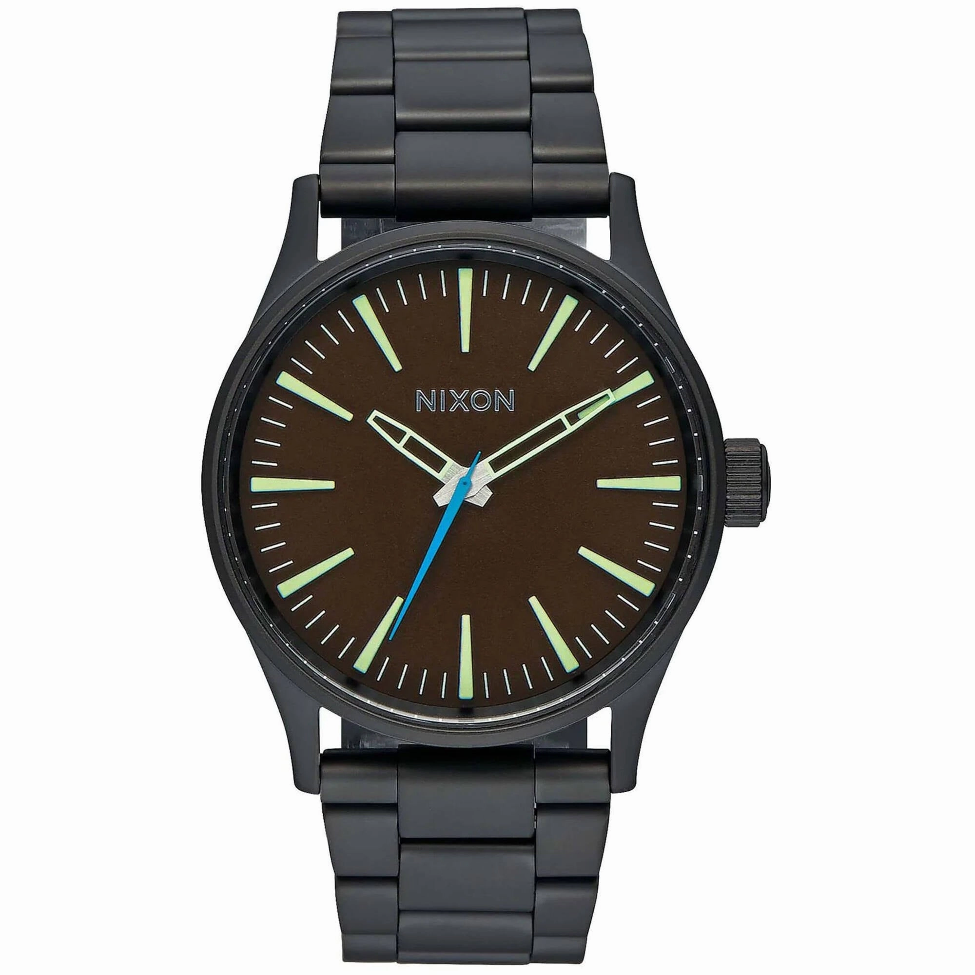 Nixon Unisex Watch - Sentry Quartz Brown Dial Stainless Steel Bracelet | A450-712
