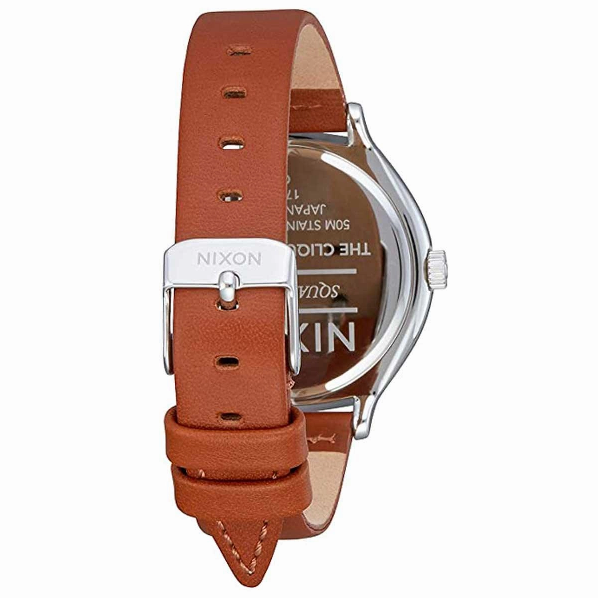 Nixon Women's Japanese Quartz Watch - The Clique White Dial Leather Strap | A12501113