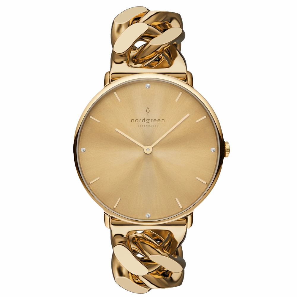 Nordgreen Native 28mm Women's Gold Chain Crystal Dial Luxury Watch