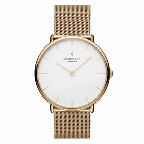 Nordgreen Native 32mm Mesh Strap Women's Gold Dress Watch