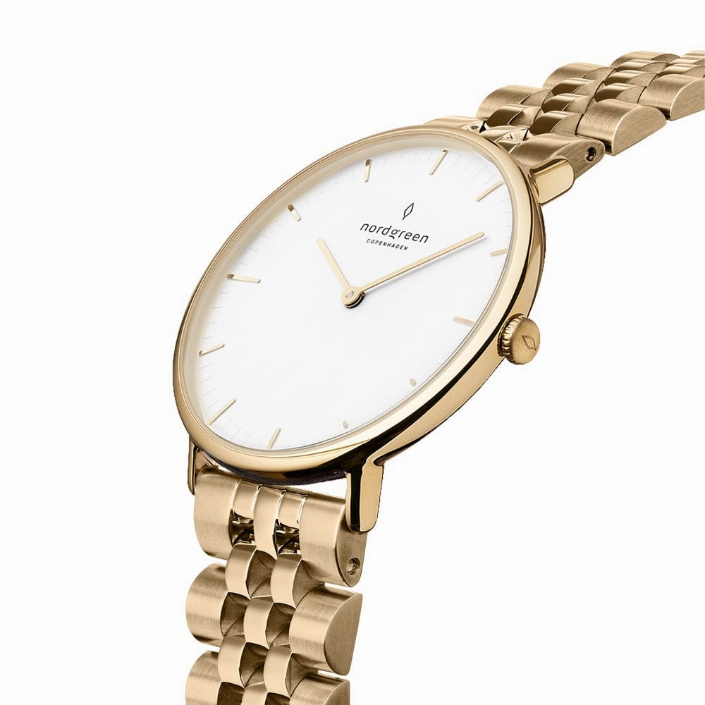 Nordgreen Women's Native 32mm 5 Link Bracelet Gold Dress Watch