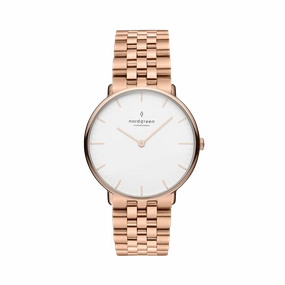 Nordgreen Women's Native 5-Link Bracelet 32mm Women's Rose Gold Dress Watch