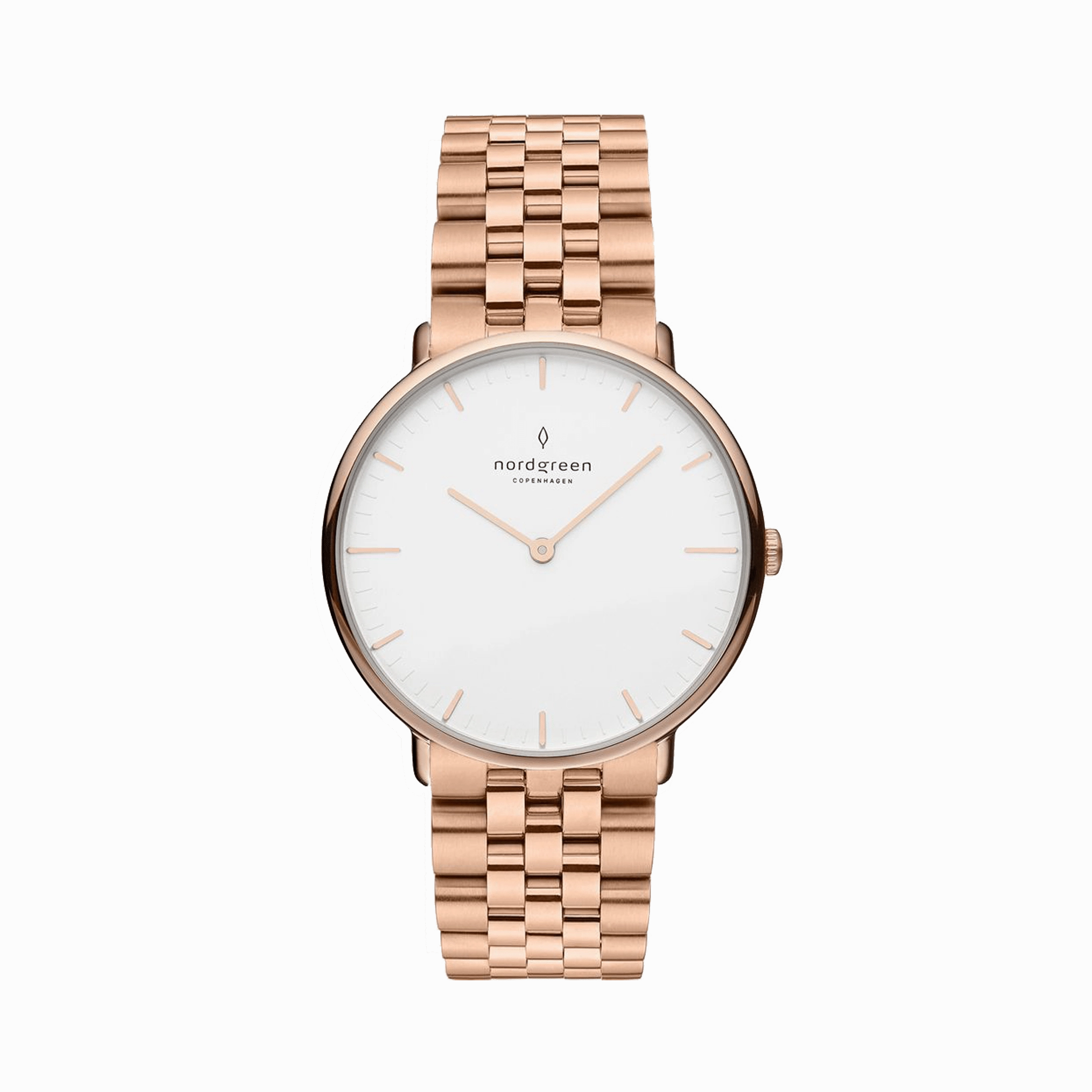Nordgreen Women's Native 5-Link Bracelet 32mm Women's Rose Gold Dress Watch