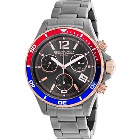 Oceanaut Men's Watch - Baltica Black Dial Plated Stainless Steel Bracelet | OC0532