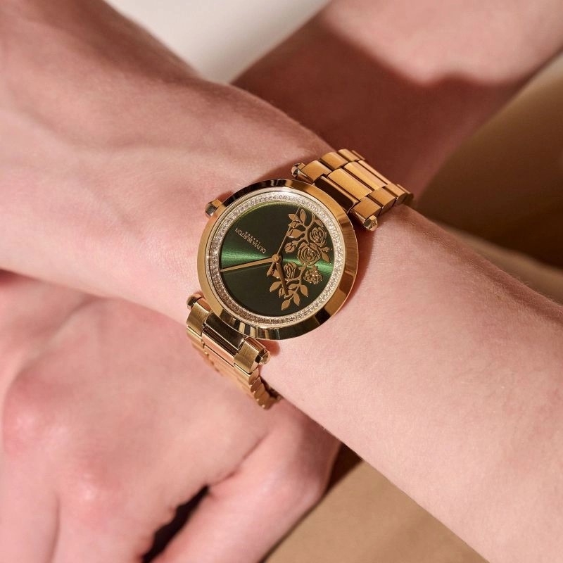 Olivia Burton Signature Floral T-Bar Gold Ladies Watch 24000043